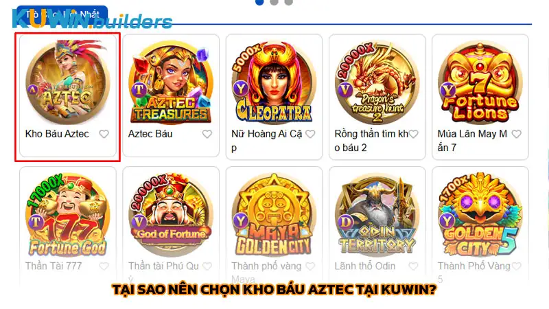 Tại sao nên chọn Kho báu Aztec tại Kuwin?