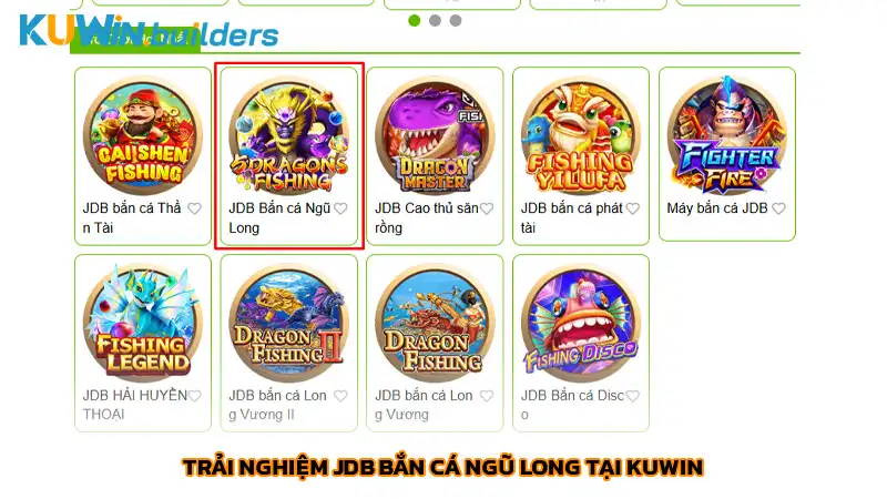 Trải nghiệm JDB Bắn cá Ngũ Long tại Kuwin