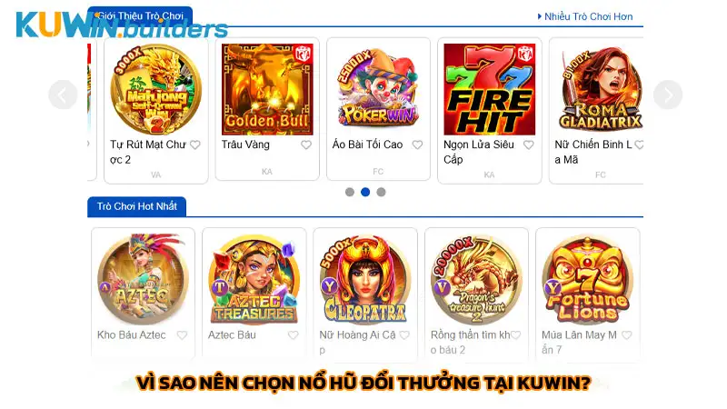 Vì sao nên chọn nổ hũ đổi thưởng tại Kuwin?